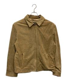 BANANA REPUBLIC（バナナリパブリック）の古着「00s スエードレザースポーツジャケット」｜ベージュ