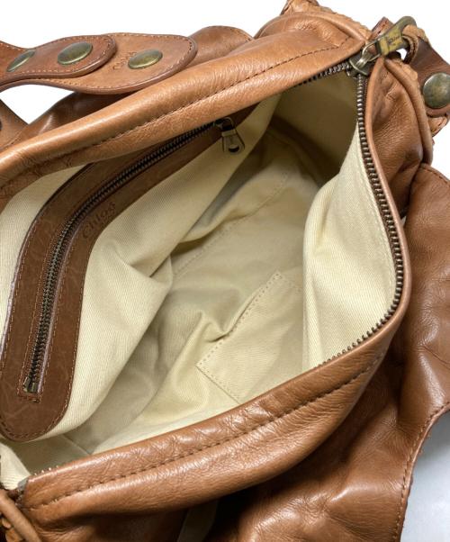 Chloe（クロエ）Chloe (クロエ) シルベラード パイソン ハンドバッグ ブラウンの古着・服飾アイテム