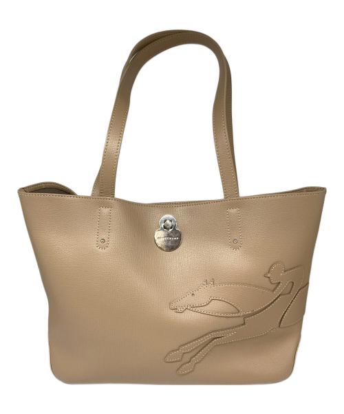 LONGCHAMP（ロンシャン）LONGCHAMP (ロンシャン) SHOP IT Mトートバッグ ベージュの古着・服飾アイテム