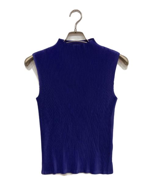 PLEATS PLEASE（プリーツプリーズ）PLEATS PLEASE (プリーツプリーズ) プリーツノースリーブカットソー ブルー サイズ:3の古着・服飾アイテム
