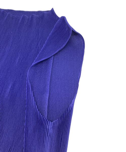PLEATS PLEASE（プリーツプリーズ）PLEATS PLEASE (プリーツプリーズ) プリーツノースリーブカットソー ブルー サイズ:3の古着・服飾アイテム
