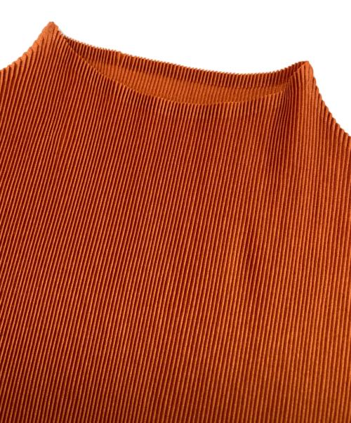 PLEATS PLEASE（プリーツプリーズ）PLEATS PLEASE (プリーツプリーズ) プリーツノースリーブカットソー オレンジ サイズ:3の古着・服飾アイテム