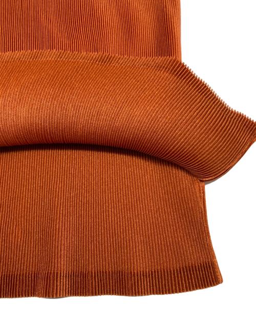PLEATS PLEASE（プリーツプリーズ）PLEATS PLEASE (プリーツプリーズ) プリーツノースリーブカットソー オレンジ サイズ:3の古着・服飾アイテム