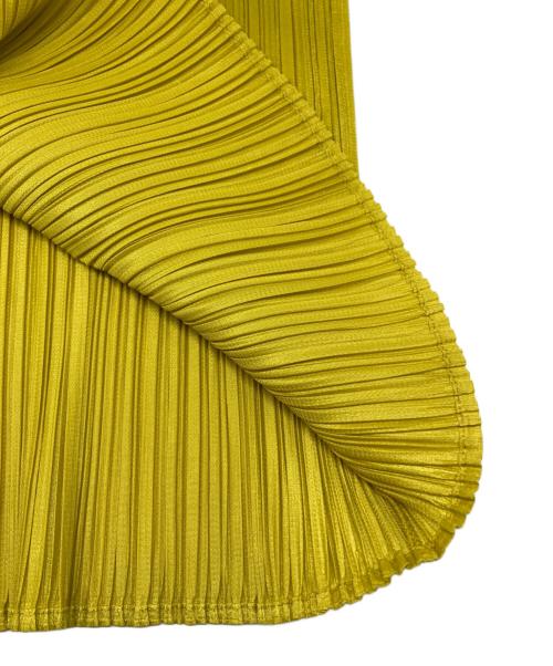 PLEATS PLEASE（プリーツプリーズ）PLEATS PLEASE (プリーツプリーズ) プリーツノースリーブワンピース イエロー サイズ:FREEの古着・服飾アイテム