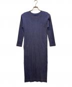 PLEATS PLEASEプリーツプリーズ）の古着「COTTON DENIMワンピース」｜インディゴ