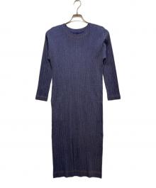 PLEATS PLEASE（プリーツプリーズ）の古着「COTTON DENIMワンピース」｜インディゴ