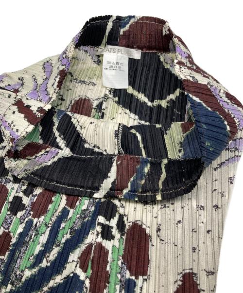 PLEATS PLEASE（プリーツプリーズ）PLEATS PLEASE (プリーツプリーズ) FROSTY FOREST PANTS ブラック×ホワイト サイズ:3の古着・服飾アイテム