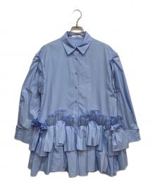 Snidel（スナイデル）の古着「リボンシャツ」｜ブルー