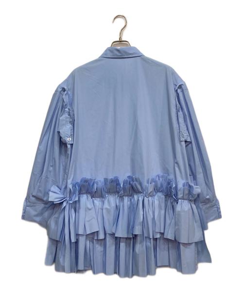 Snidel（スナイデル）Snidel (スナイデル) リボンシャツ ブルー サイズ:FREEの古着・服飾アイテム