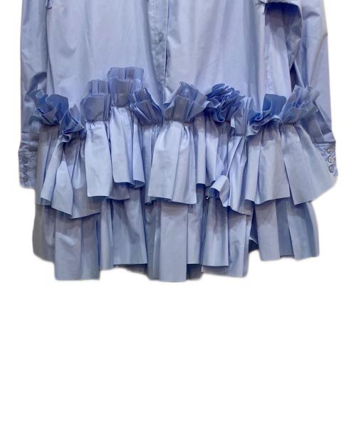 Snidel（スナイデル）Snidel (スナイデル) リボンシャツ ブルー サイズ:FREEの古着・服飾アイテム