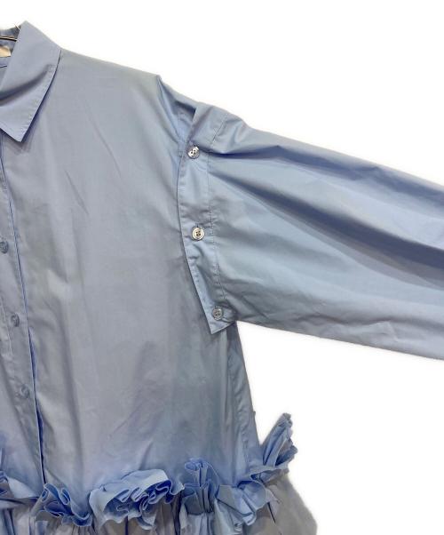 Snidel（スナイデル）Snidel (スナイデル) リボンシャツ ブルー サイズ:FREEの古着・服飾アイテム