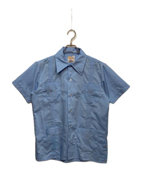 Guayabera（グアヤベラ）Guayabera (グアヤベラ) キューバシャツ ブルー サイズ:Mの古着・服飾アイテム