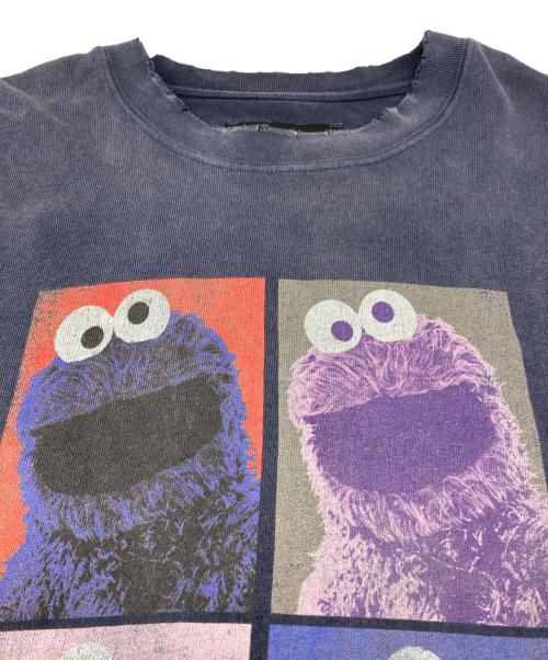 MAISON SPECIAL（メゾンスペシャル）MAISON SPECIAL (メゾンスペシャル) - Cookie Monster - Prime-Over Crew Neck Long Sleeve T-Shirt ネイビー サイズ:2の古着・服飾アイテム