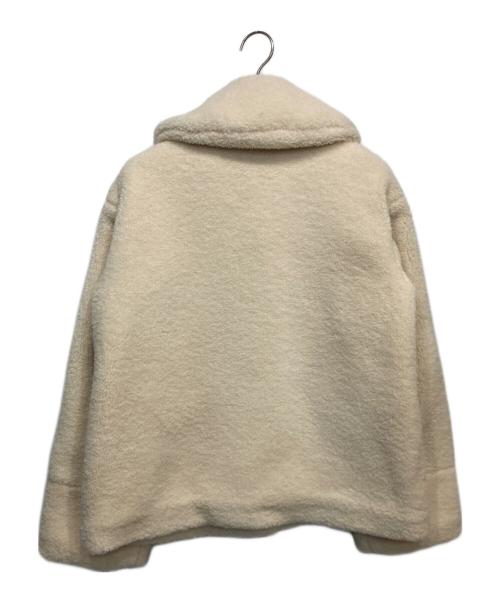 FRAY ID（フレイ アイディー）FRAY ID (フレイ アイディー) ECOPEL ステンカラー ファー コート アイボリーの古着・服飾アイテム