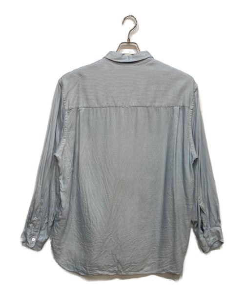STEVEN ALAN（スティーブンアラン）STEVEN ALAN (スティーブンアラン) ドレープ コードレーン レギュラーカラー シャツ LOOSE ブルー サイズ:XLの古着・服飾アイテム