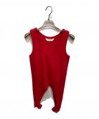 beautiful peopleビューティフルピープル）の古着「double-end cotton wool rib tank top」｜レッド