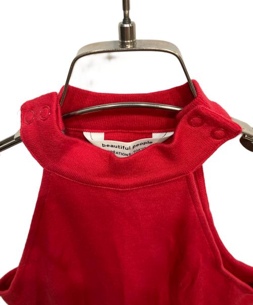 beautiful people（ビューティフルピープル）beautiful people (ビューティフルピープル) double-end cotton wool rib tank top レッド サイズ:34の古着・服飾アイテム