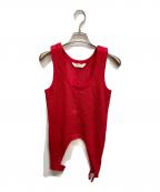 beautiful peopleビューティフルピープル）の古着「double-end cotton wool mesh tank top」｜レッド