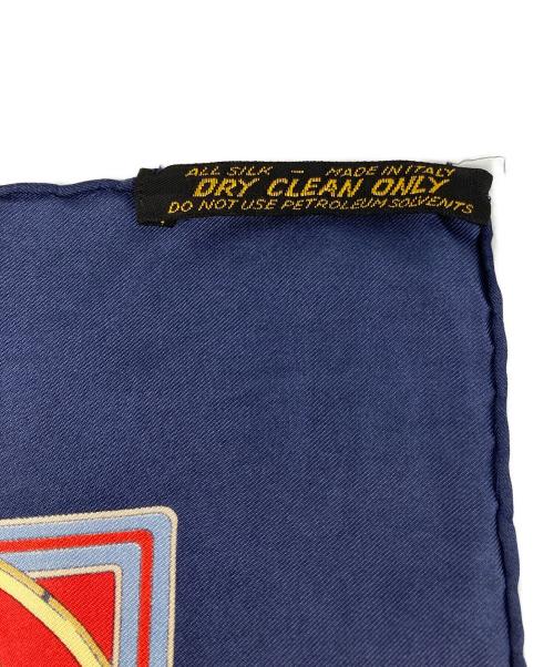 CELINE（セリーヌ）CELINE (セリーヌ) シルクスカーフ ネイビー×ホワイト サイズ:サイズ詳細参照の古着・服飾アイテム