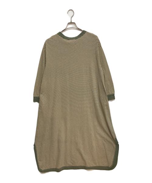 45R（フォーティファイブ・アール）45R (フォーティファイブ・アール) 4545縞のドレス グリーンの古着・服飾アイテム