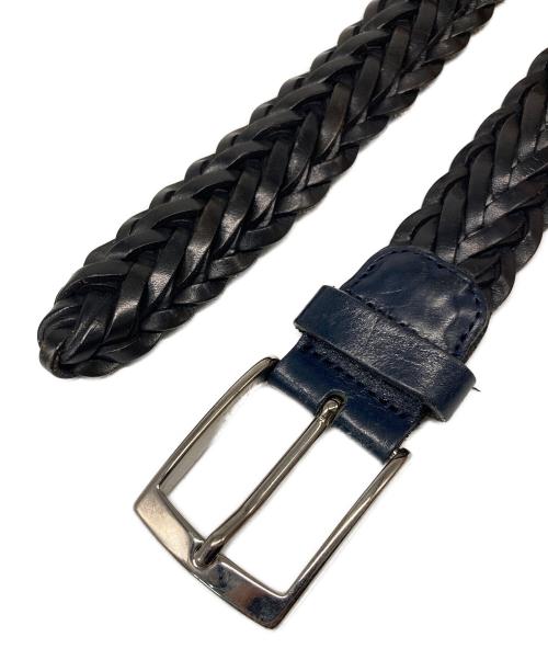 SADDLER'S（サドラーズ）Saddler'S (サドラーズ) レザーメッシュベルト ブラック サイズ:サイズ詳細参照の古着・服飾アイテム
