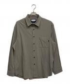 MAISON SPECIALメゾンスペシャル）の古着「Regular Collar Prime-Over Long Sleeve Shirt」｜グレー