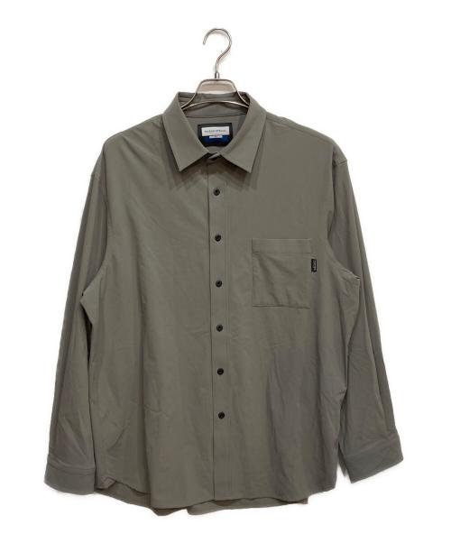 MAISON SPECIAL（メゾンスペシャル）MAISON SPECIAL (メゾンスペシャル) Regular Collar Prime-Over Long Sleeve Shirt グレー サイズ:2の古着・服飾アイテム