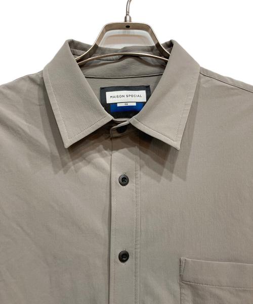 MAISON SPECIAL（メゾンスペシャル）MAISON SPECIAL (メゾンスペシャル) Regular Collar Prime-Over Long Sleeve Shirt グレー サイズ:2の古着・服飾アイテム