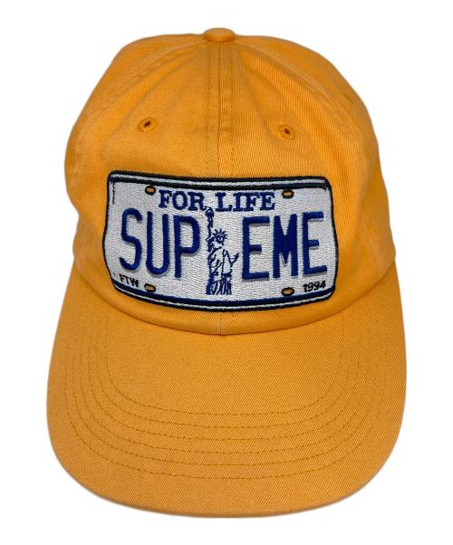 SUPREME（シュプリーム）SUPREME (シュプリーム) License Plate 6 Panel Cap オレンジの古着・服飾アイテム