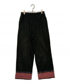 トリココムデギャルソン AD2007 コットンリネン 刺し子 ワイド パンツ 中古・古着通販】tricot COMME des GARCONS (トリココムデギャルソン