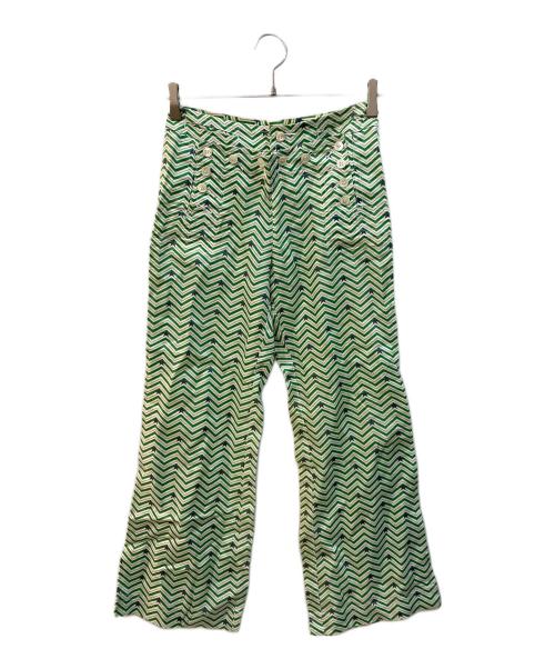 tricot COMME des GARCONS（トリココムデギャルソン）tricot COMME des GARCONS (トリココムデギャルソン) 総柄パンツ グリーン サイズ:Ｓの古着・服飾アイテム