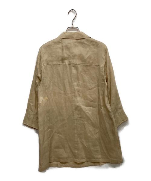 MACKINTOSH LONDON（マッキントッシュ ロンドン）MACKINTOSH LONDON (マッキントッシュ ロンドン) シアー ラミー ジャケット ベージュ サイズ:38の古着・服飾アイテム