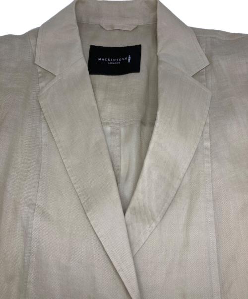 MACKINTOSH LONDON（マッキントッシュ ロンドン）MACKINTOSH LONDON (マッキントッシュ ロンドン) シアー ラミー ジャケット ベージュ サイズ:38の古着・服飾アイテム
