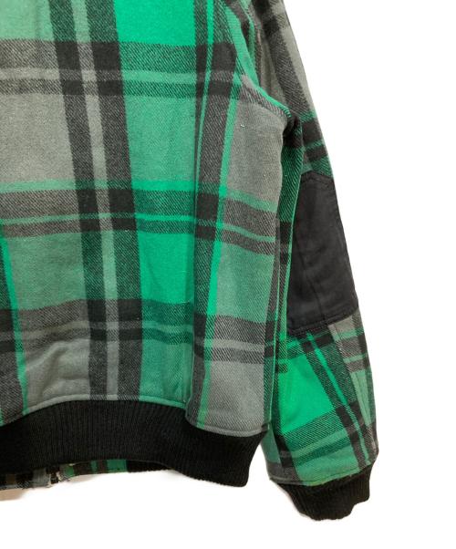 DIESEL（ディーゼル）DIESEL (ディーゼル) チェックボアブルゾン グリーン サイズ:XLの古着・服飾アイテム