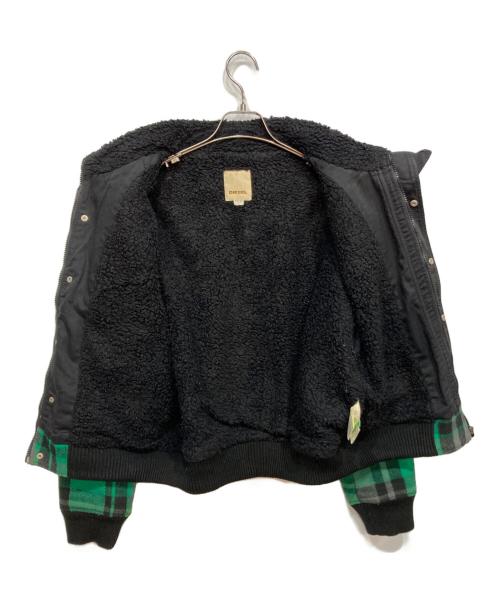 DIESEL（ディーゼル）DIESEL (ディーゼル) チェックボアブルゾン グリーン サイズ:XLの古着・服飾アイテム