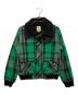 DIESEL（ディーゼル）の古着「チェックボアブルゾン」｜グリーン
