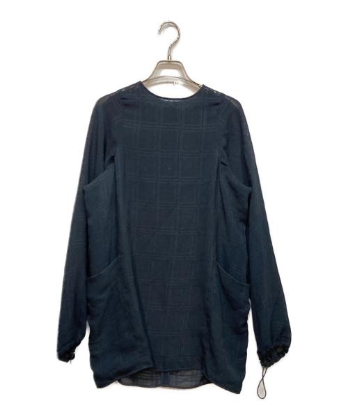 BACCA（バッカ）BACCA (バッカ) レノウェーブ ブロック チェック チュニック ワンピース ネイビー サイズ:36の古着・服飾アイテム