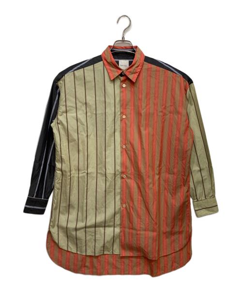 PAUL SMITH（ポールスミス）PAUL SMITH (ポールスミス) ミックスアップ ストライプ オーバーシルエット シャツ ベージュ サイズ:Mの古着・服飾アイテム