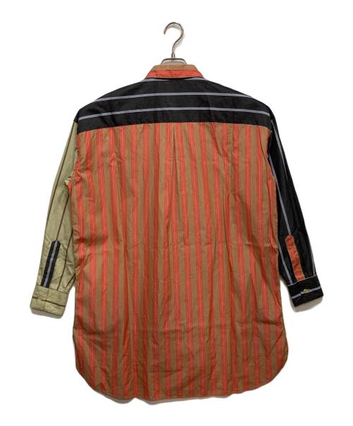 PAUL SMITH（ポールスミス）PAUL SMITH (ポールスミス) ミックスアップ ストライプ オーバーシルエット シャツ ベージュ サイズ:Mの古着・服飾アイテム