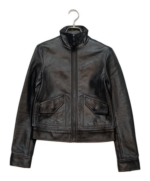 HELMUT LANG（ヘルムートラング）HELMUT LANG (ヘルムートラング) ラムスキンレザージャケット ブラック サイズ:ＸＳの古着・服飾アイテム