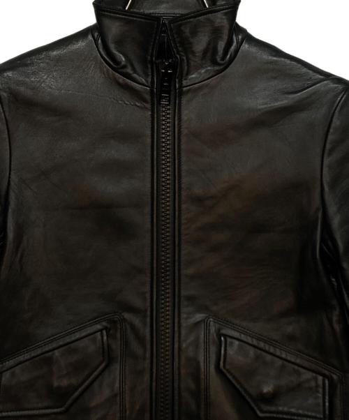 HELMUT LANG（ヘルムートラング）HELMUT LANG (ヘルムートラング) ラムスキンレザージャケット ブラック サイズ:ＸＳの古着・服飾アイテム