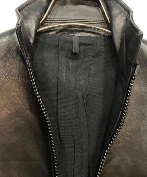 HELMUT LANG（ヘルムートラング）HELMUT LANG (ヘルムートラング) ラムスキンレザージャケット ブラック サイズ:ＸＳの古着・服飾アイテム