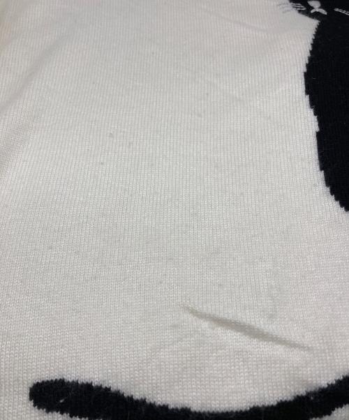 MUVEIL（ミュベール）MUVEIL (ミュベール) ネコインターシャニット ホワイト サイズ:36の古着・服飾アイテム