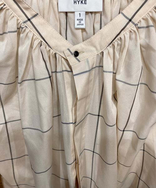 HYKE（ハイク）HYKE (ハイク) ウインドペンチェック柄シャツドレス ベージュ サイズ:1の古着・服飾アイテム