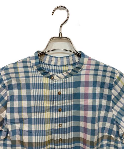 Pal'las Palace（パラスパレス）PAL'LAS PALACE (パラスパレス) あべこべグレンチェックシャツ ブルー サイズ:Sの古着・服飾アイテム