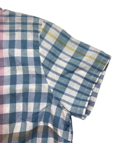 Pal'las Palace（パラスパレス）PAL'LAS PALACE (パラスパレス) あべこべグレンチェックシャツ ブルー サイズ:Sの古着・服飾アイテム