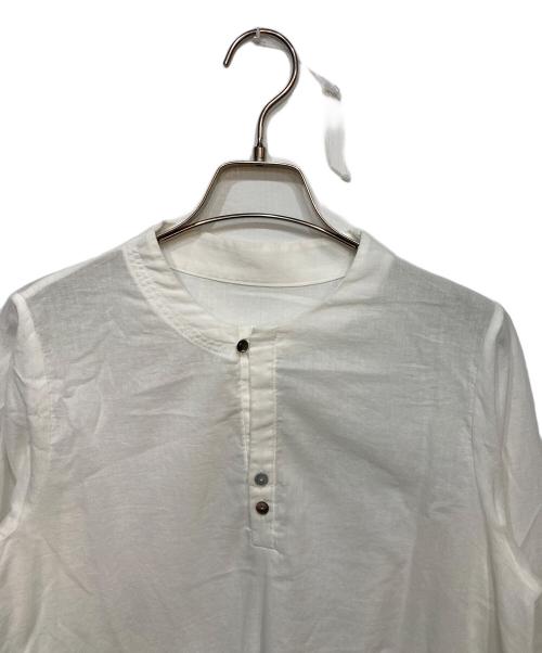 Pal'las Palace（パラスパレス）PAL'LAS PALACE (パラスパレス) ワッシャーガーゼボトル衿フレアシャツ ホワイト サイズ:Sの古着・服飾アイテム