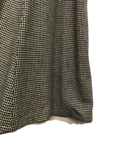 Pal'las Palace（パラスパレス）PAL'LAS PALACE (パラスパレス) インディゴ千鳥フレアースカート ベージュの古着・服飾アイテム
