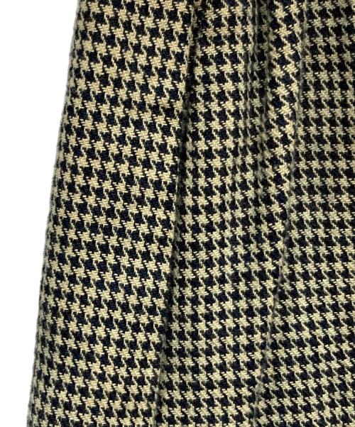 Pal'las Palace（パラスパレス）PAL'LAS PALACE (パラスパレス) インディゴ千鳥フレアースカート ベージュの古着・服飾アイテム