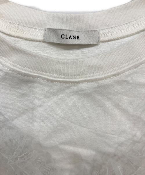 CLANE（クラネ）CLANE (クラネ) チュールベストレイヤードTシャツ ホワイト サイズ:1の古着・服飾アイテム